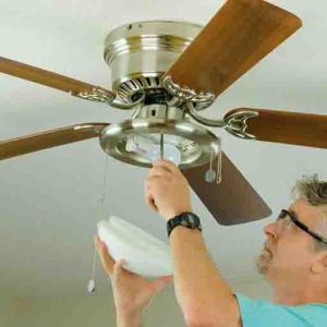 Ceiling fan installation and repair.